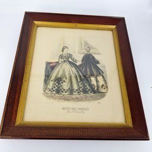 Vint French Musee Des Familles Rue La Roch No 29 #2184 Frame Art Print 11" Women